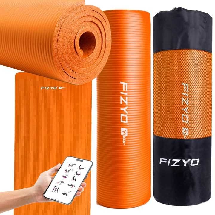 Mata do ćwiczeń Fizyo 183 cm x 61 cm pomarańczowy
