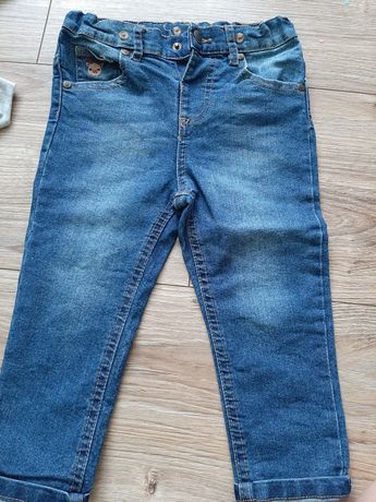 Spodnie jeansy chłopięce r 92 2 szt