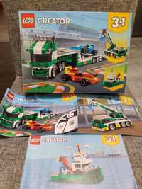 Klocki LEGO Creator nr 31113 laweta z wyścigowkami