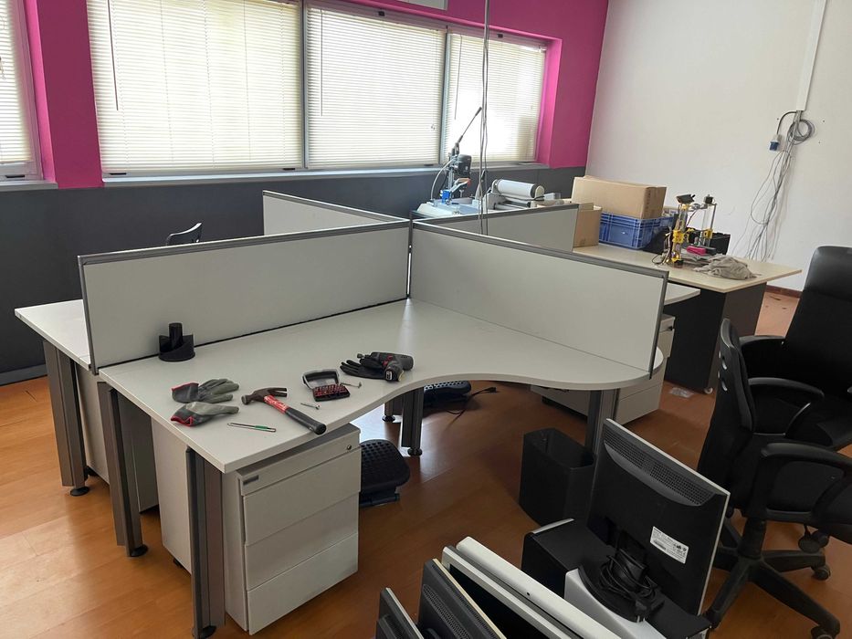 Ilha tipo callcenter com 6 postos de trabalho