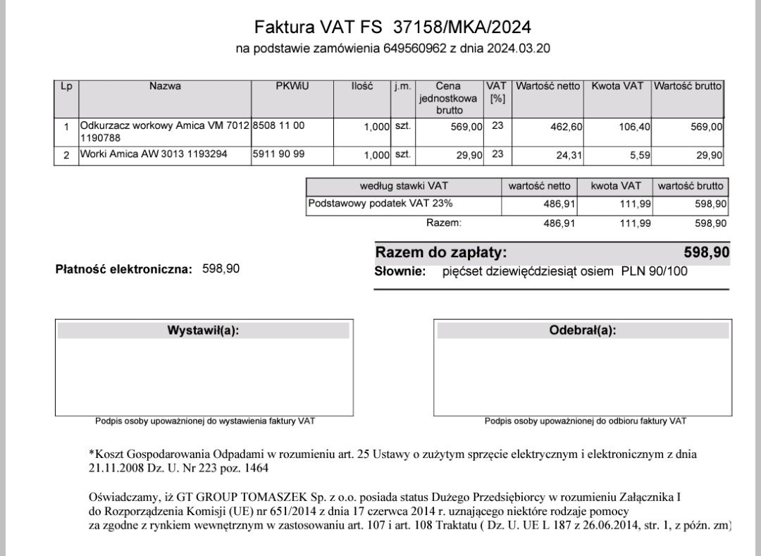 Odkurzacz Amica VM 7012 Sharq