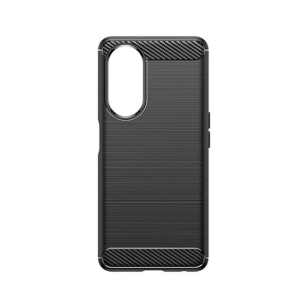 Elastyczne etui wzór karbon do Oppo A98/5G Carbon Case - czarne