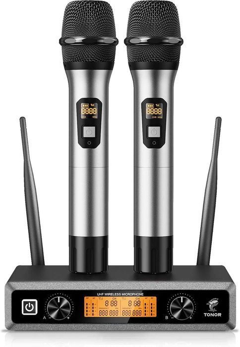 2x Profesjonalny Bezprzewodowy Zestaw Mikrofon Tw-820 Do Karaoke Dj