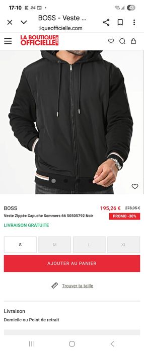 OKAZJA!!! BOSS Męska kurtka z kapturem roz  XL