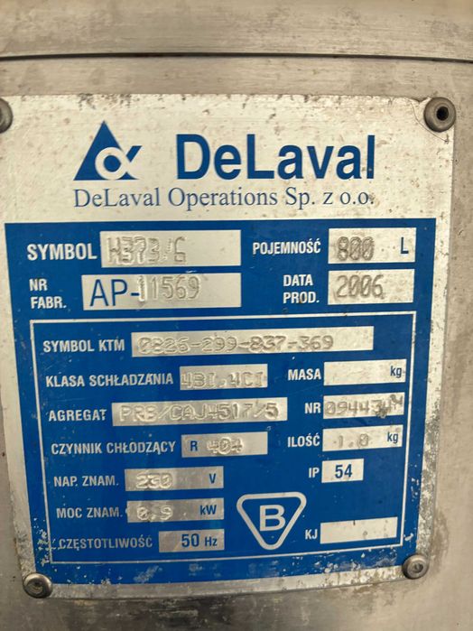 Zbiornik na mleko 800l.