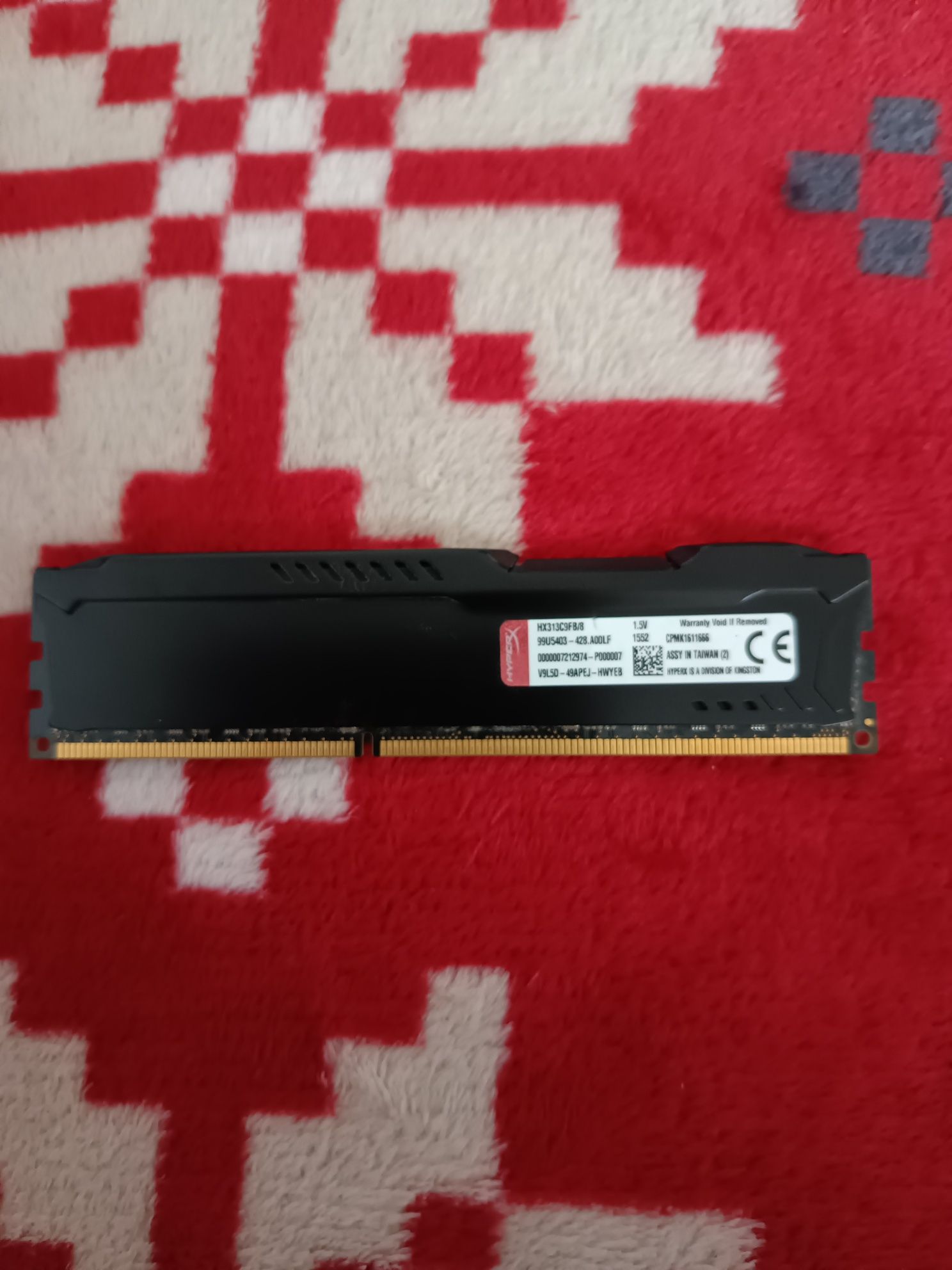 Ddr3  8GB Hyperx Fury