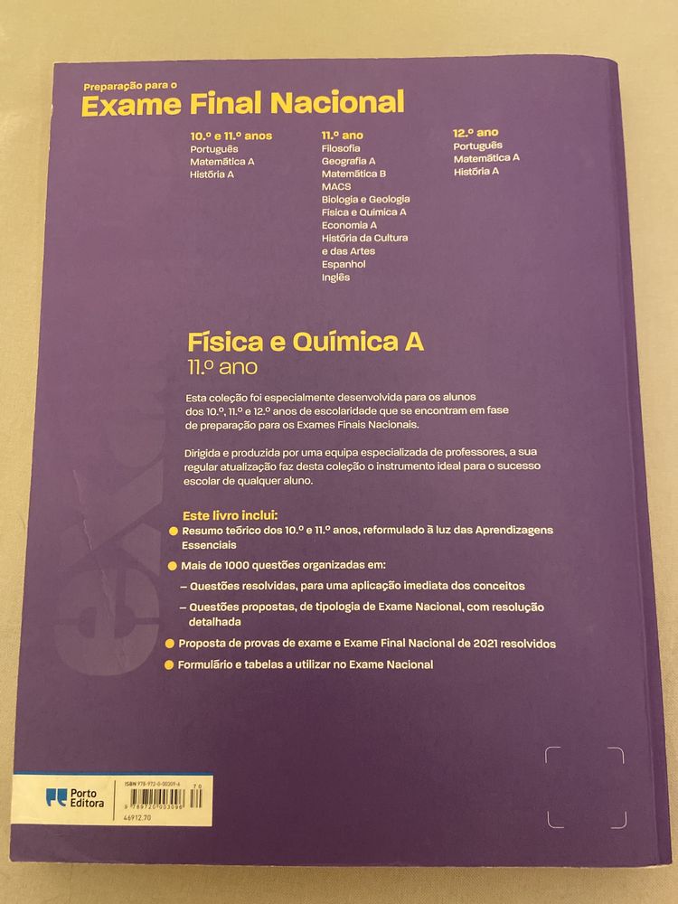 Preparação Exame Nacional Física e Química A - Porto Editora