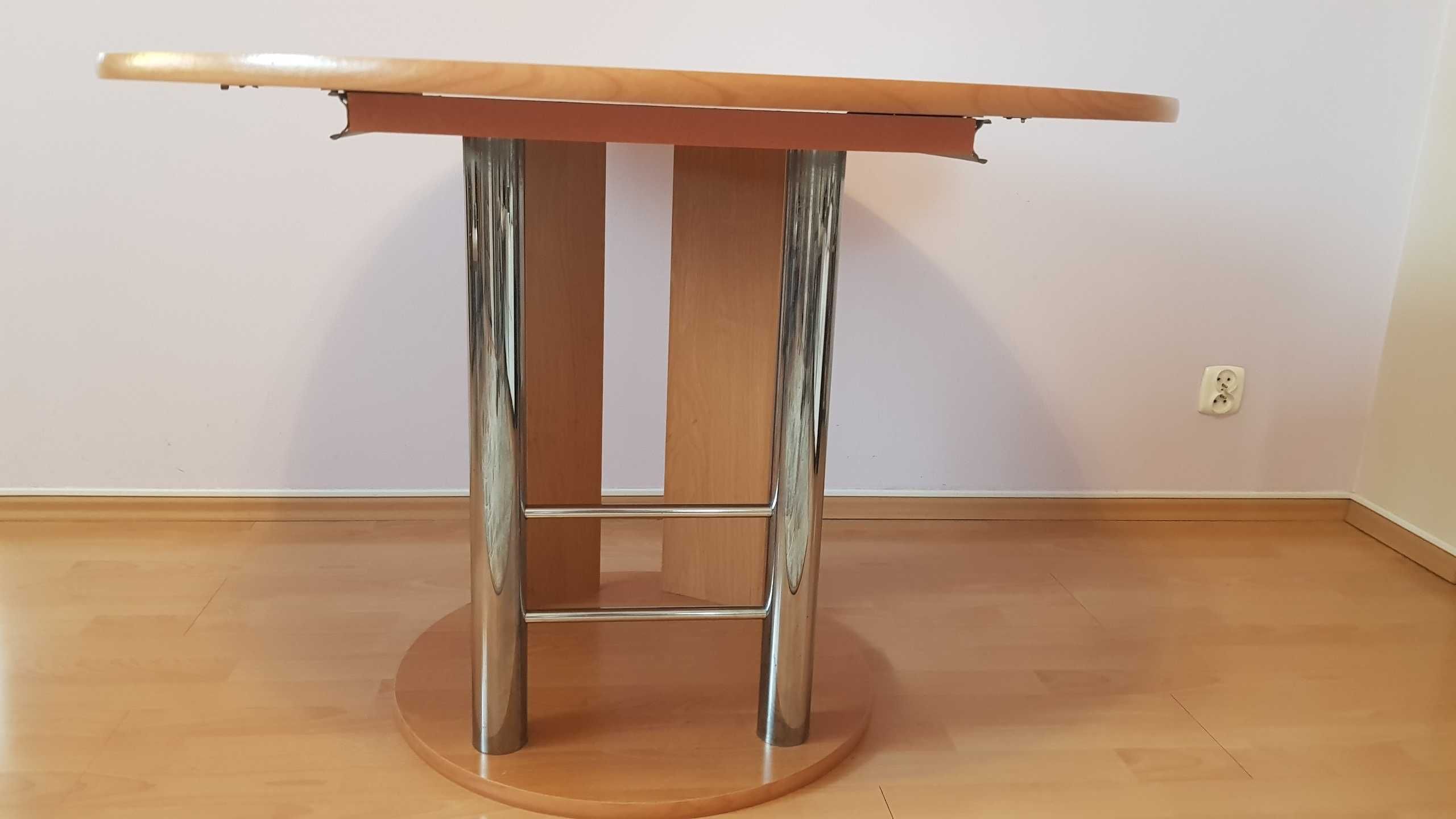 Stół okrągły 110 cm, OLCHA, CHROM