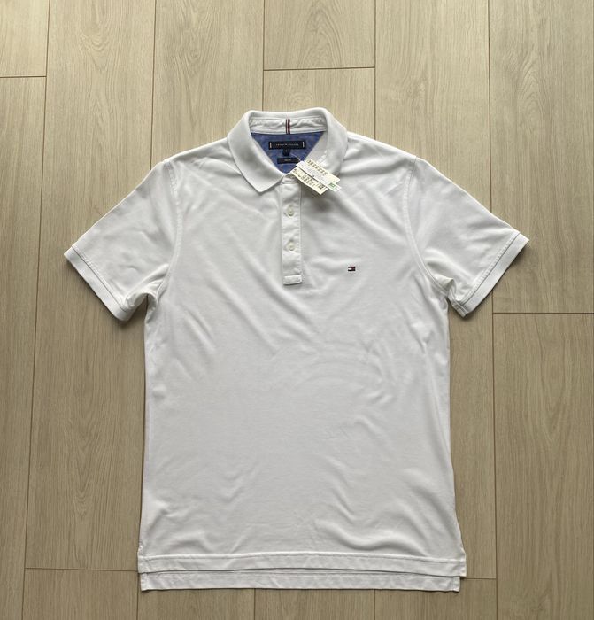 Tommy hilfiger біле чоловіче поло, футболка поло, футболка, поло