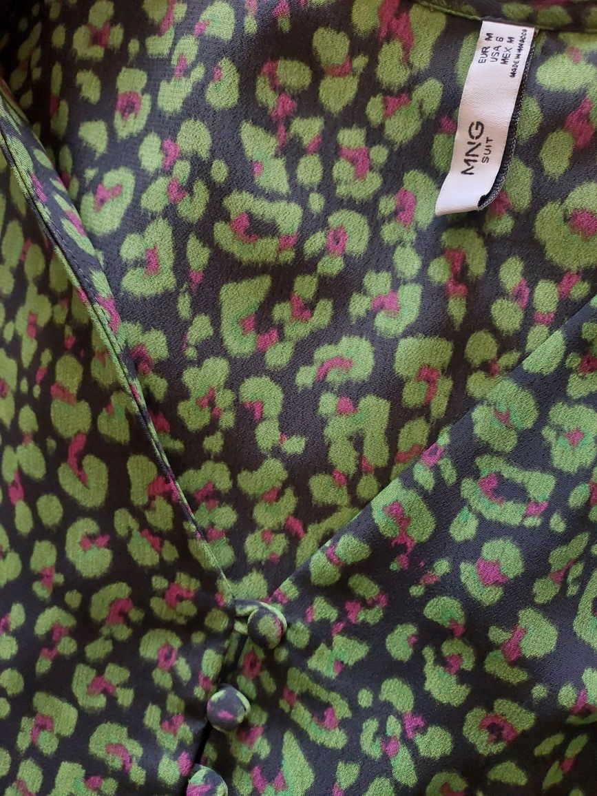 Vestido Estampado Verde Mango, TM