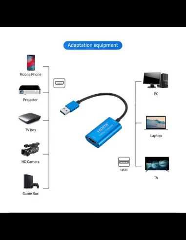 Placa de Captura de Vídeo USB 3.0 para HDMI