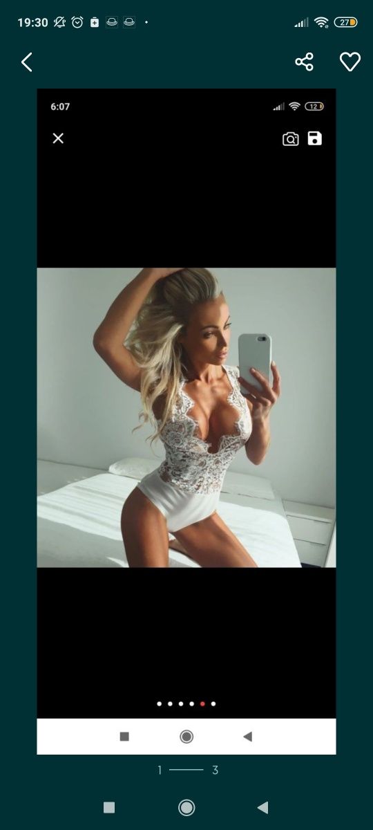 Body s do XL białe nowe