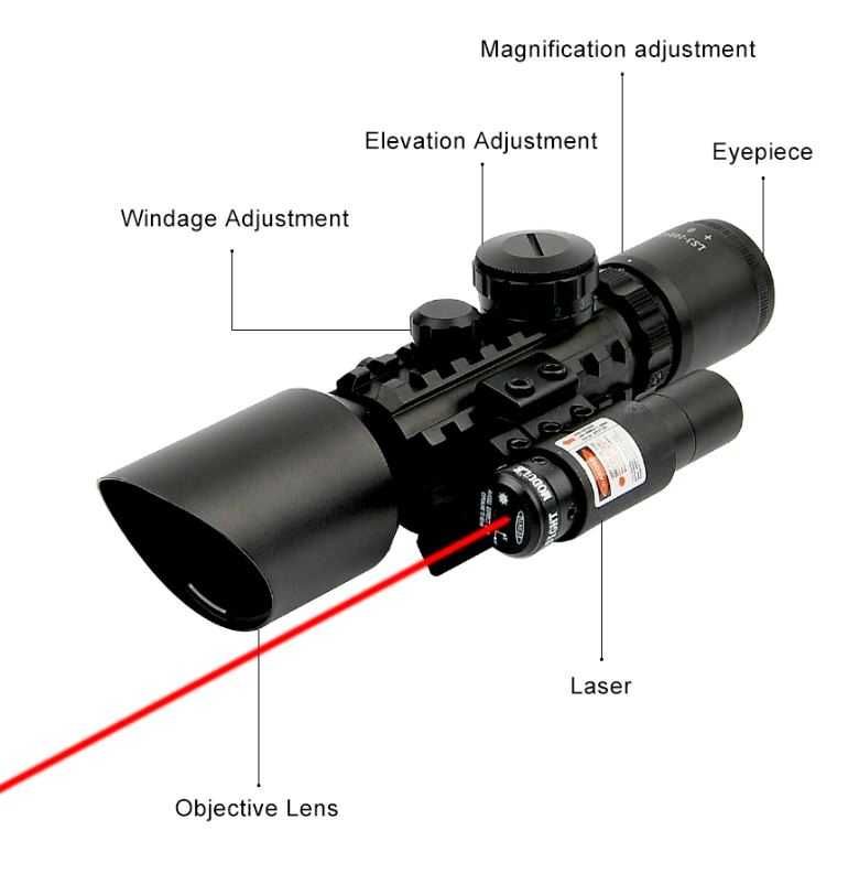 Тактичний оптичний приціл  3-10X42EG BESTSIGHT, з червоним лазером