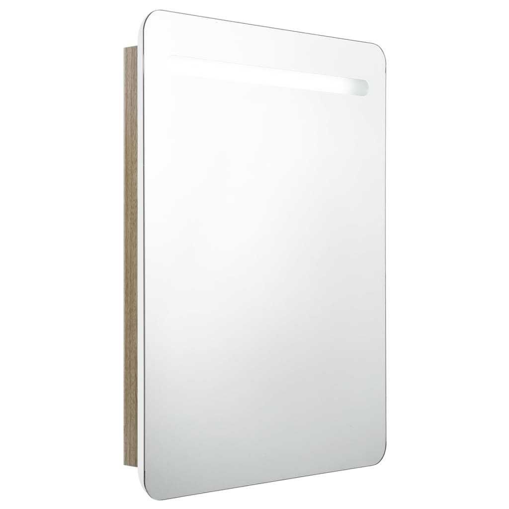 Szafka Łazienkowa Naścienna Wisząca z Lustrem LED vidaXL 60x80 cm LED