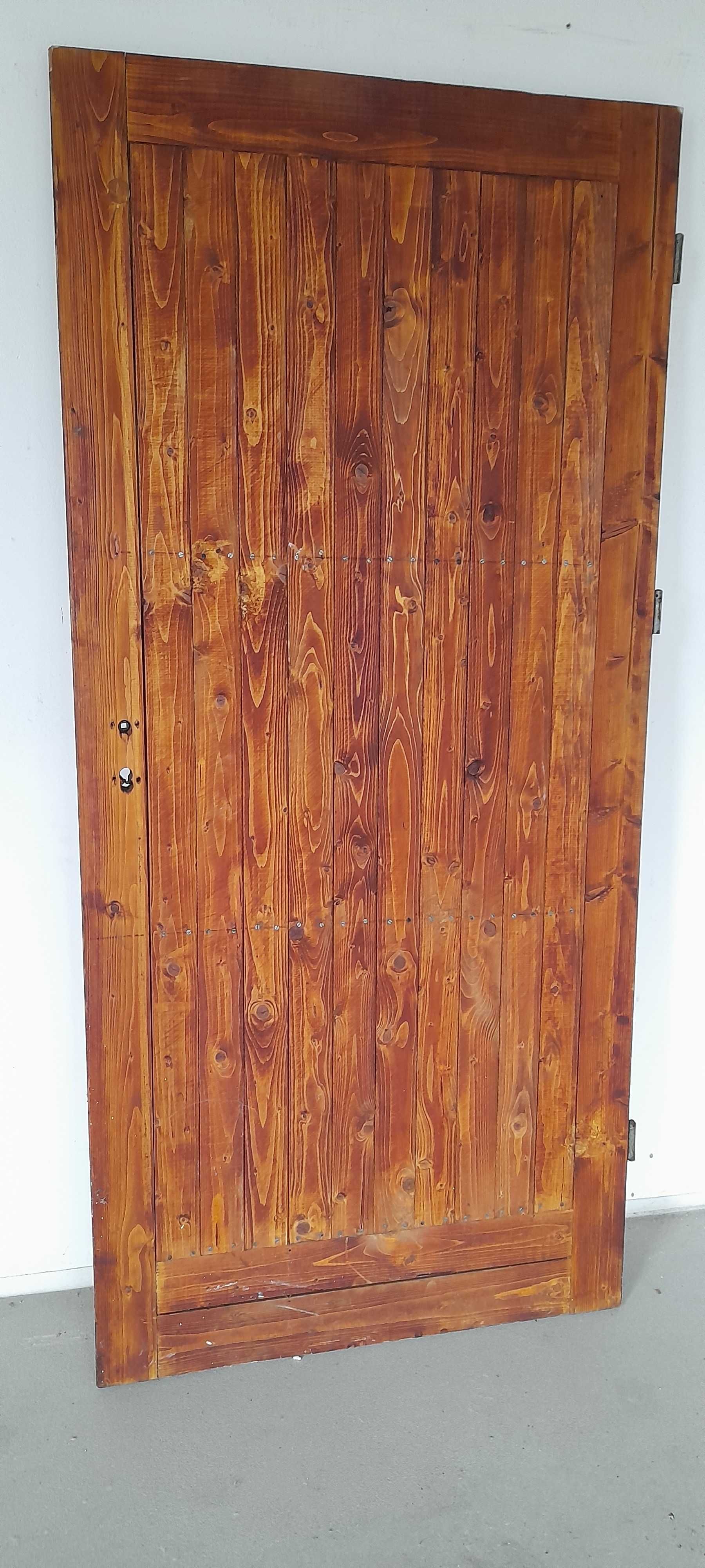 Drzwi wejściowe zewnętrzne drewniane 90/200 cm
