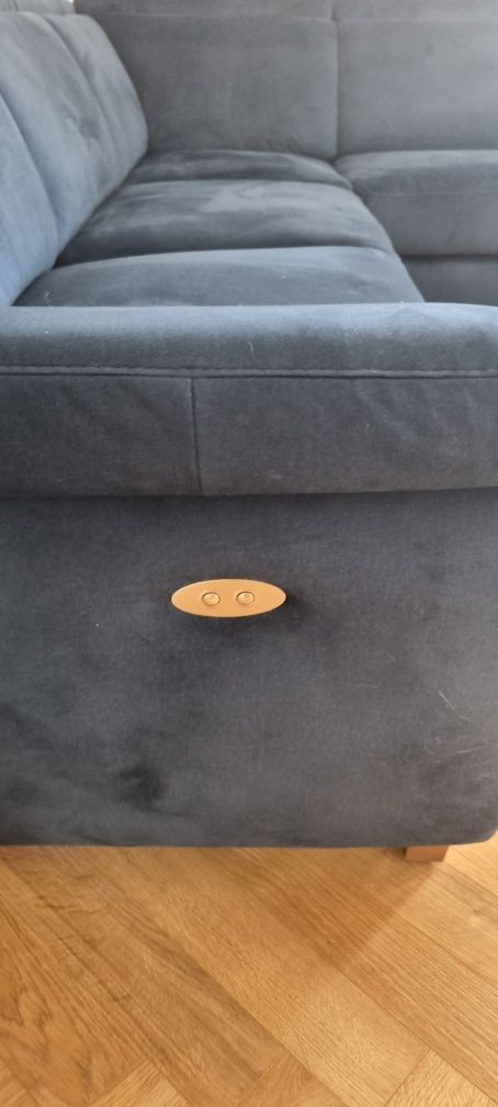 Narożnik Timo U granatowy monolith Des Sofa Line Agata meble