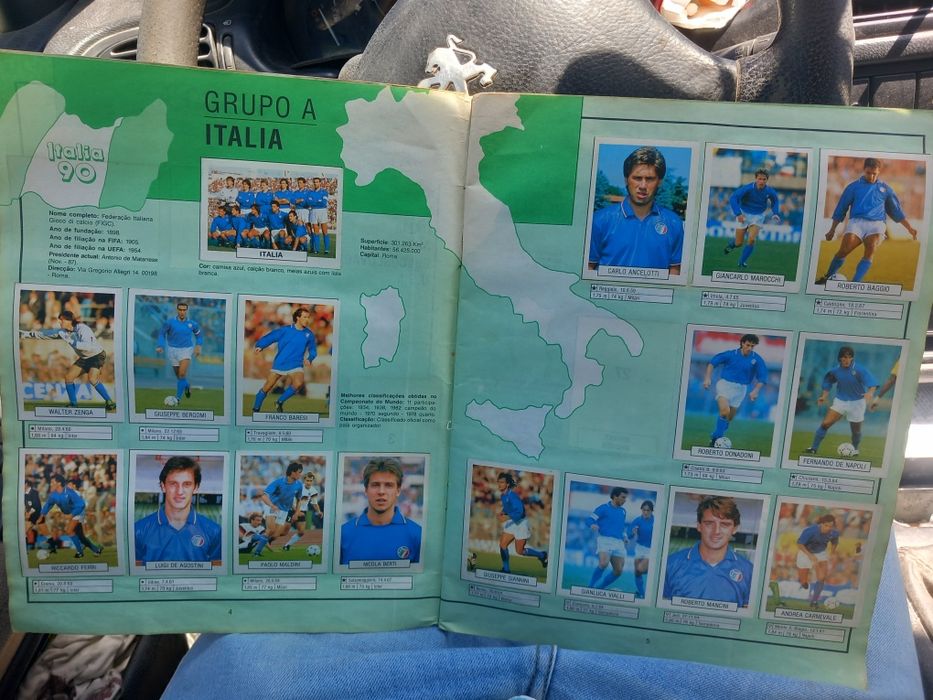 Caderneta Cromos Mundial Itália  90 Completa