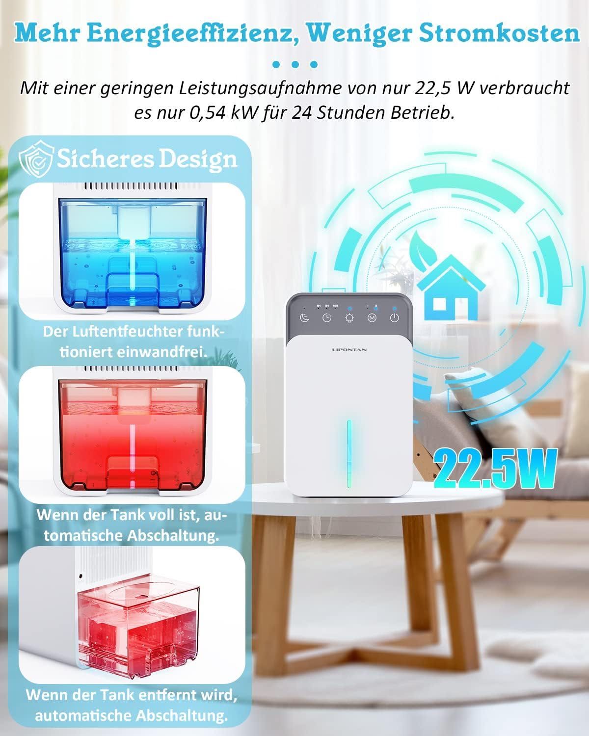 Osuszacz oczyszczacz powietrza mały przenośny cichy 20m2