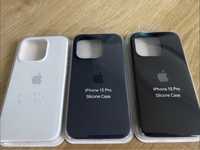 Etui czarny biały granat niebieski Apple iphone 15 pro sylikon mikrof