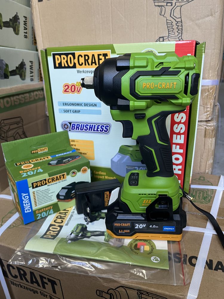 Акція! Гайковерт Procraft 550nm з акб 4.0energy та з.п