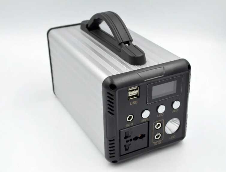 зарядна станція 300W 12V/26Ah з виходом 220V + 2 лампочки