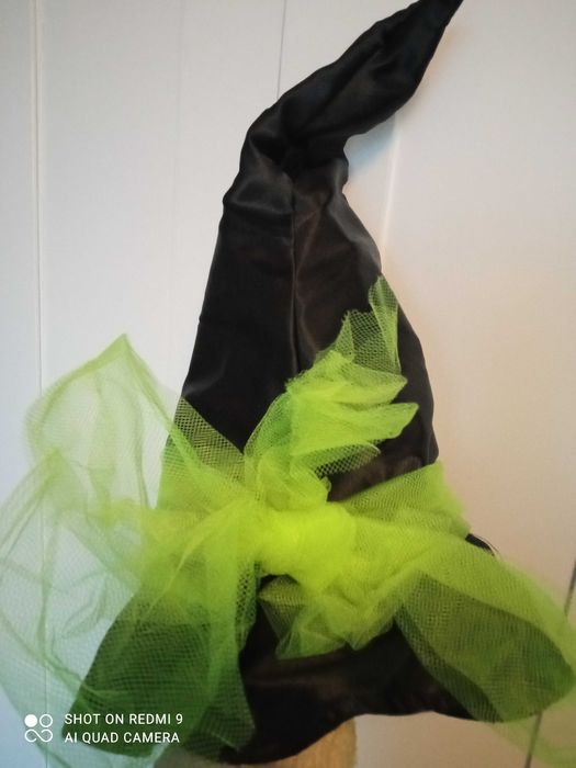 Damski strój kostium karnawałowy dla dorosłego czarownica kapelusz