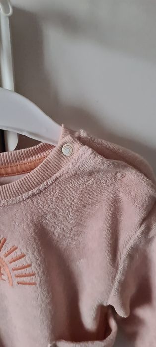 Morelowa bluzka bluza z długim rękawem kieszeń smile słońce napy rozm