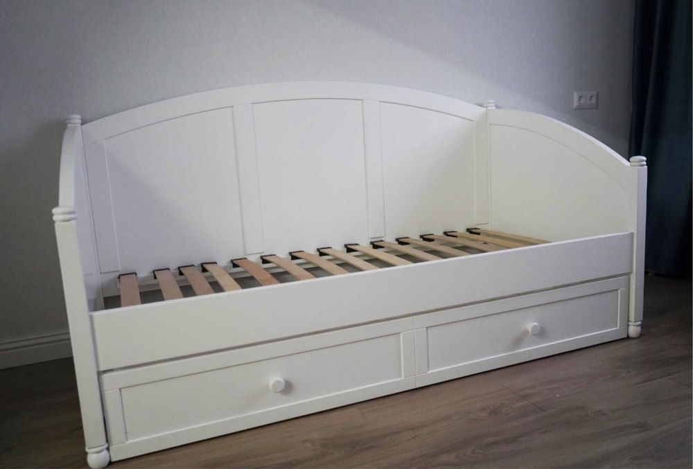 Кровать детская - софа белая + матрас 3D Neolux  170 / 80