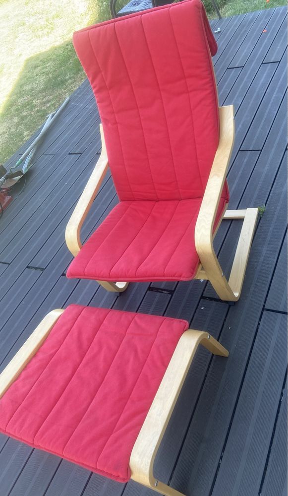 Ikea fotel z podnozkiem