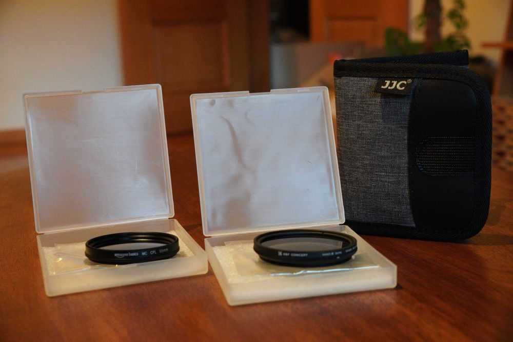 [NOVO] Conjunto filtros 55mm CPL e ND variável + estojo de transporte