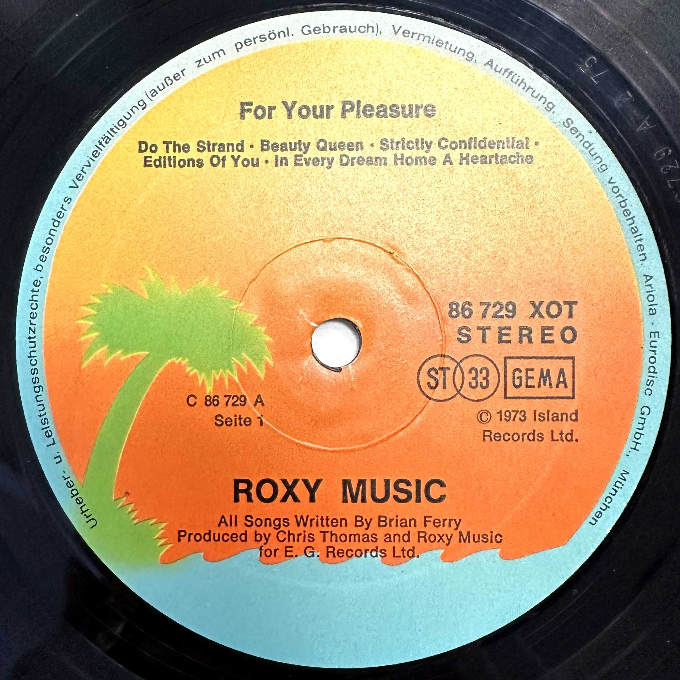 Roxy Music - For Your Pleasure (Vinyl, 1973, Germany)
