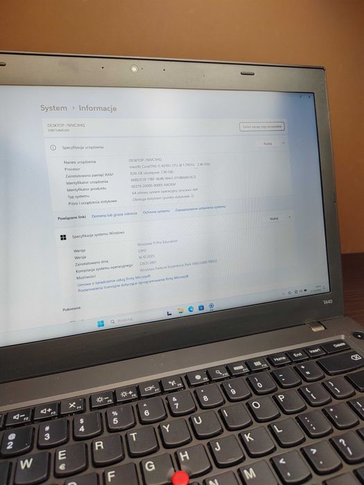 LAPTOP | ThinkPad T440 | i5-4210U | 8GB | 128SSD | DWIE BATERIE | W11
