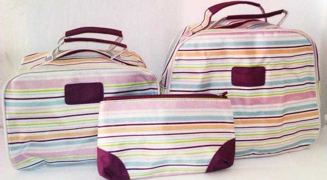 Набор веселых полосатых сумочек, дорожные косметички сумки Yves Rocher