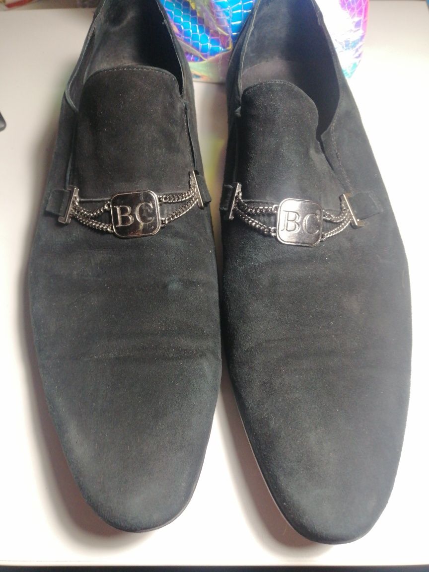 Туфлі чоловічі, чорні, замшеві 45 р. BASCONI
