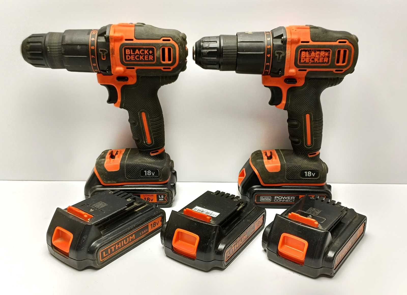 Duży Zestaw 2x Wkrętarka BLACK&DECKER + 5x aku