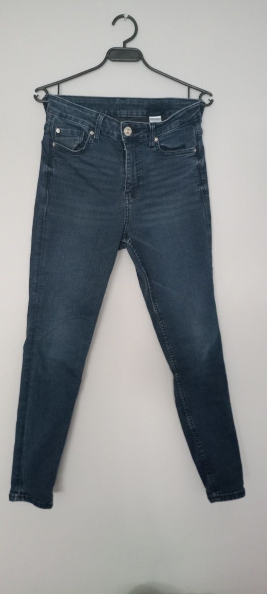 Marks Spencer jeansy skinny granatowe damskie S