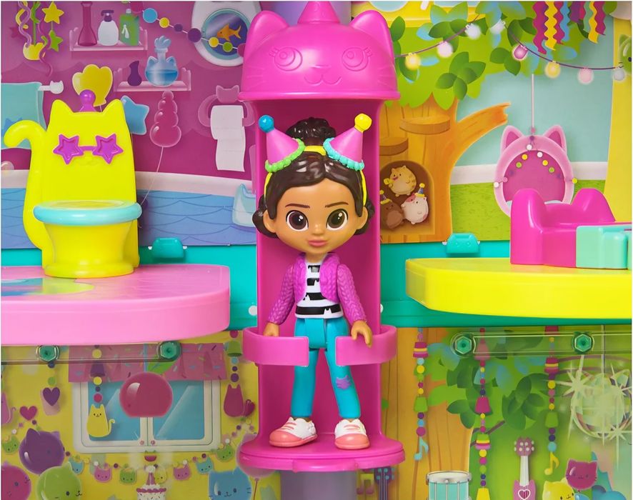 DUŻY Koci Domek Gabi Interaktywny + Laleczka + Dźwięki