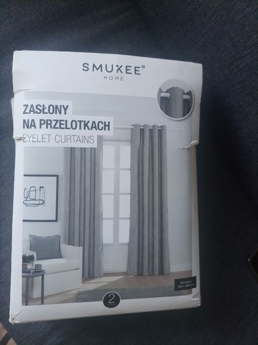 2 zasłony na przelotkach Smukee welurowe aksamitne 2x zasłona