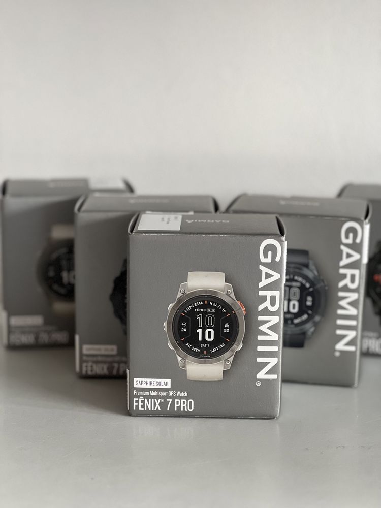 Годинник Garmin Fenix 7 Pro  Sapphire Solar Titan w. Fog Gray/Ember OB