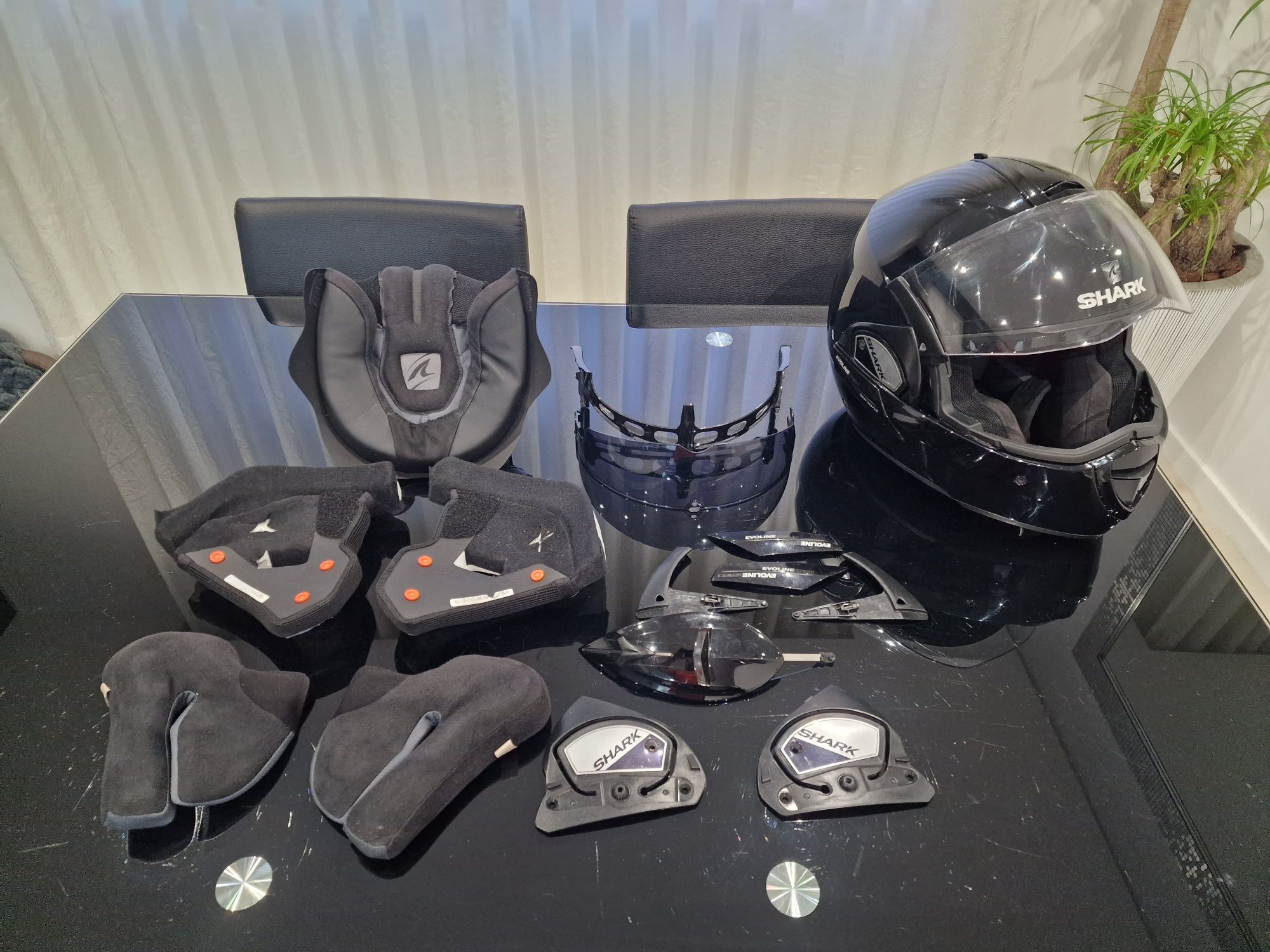 Capacete shark evoline 3 séries +extras Tam. M