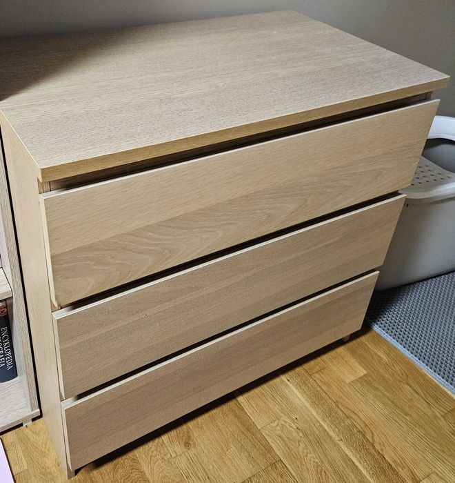 Komoda Malm 3 szuflady IKEA drewno