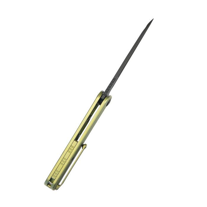 Nóż składany Kubey Dandy Gold Titanium, Blackwashed CPM S90V by Mak...