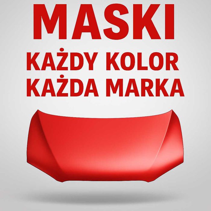Pokrywa maska do SEAT/ AUDI/ MERCEDES/ wszystkie marki/ KOLOR wysyłka
