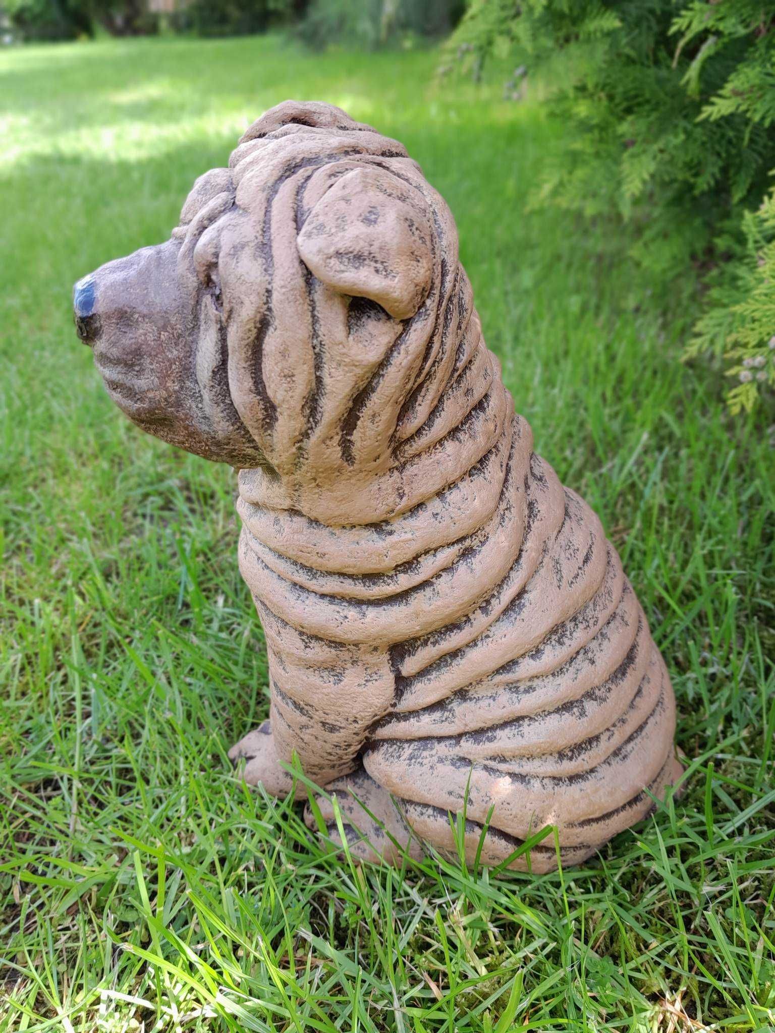 Ozdoba betonowa Figurka Pies Shar Pei Ogród Dom