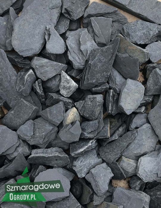 Kora kamienna ANTRACYTOWA 32-64mm - kamień ogrodowy czarno - grafitowy