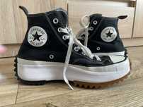 Converse run star hike czarne na platformie