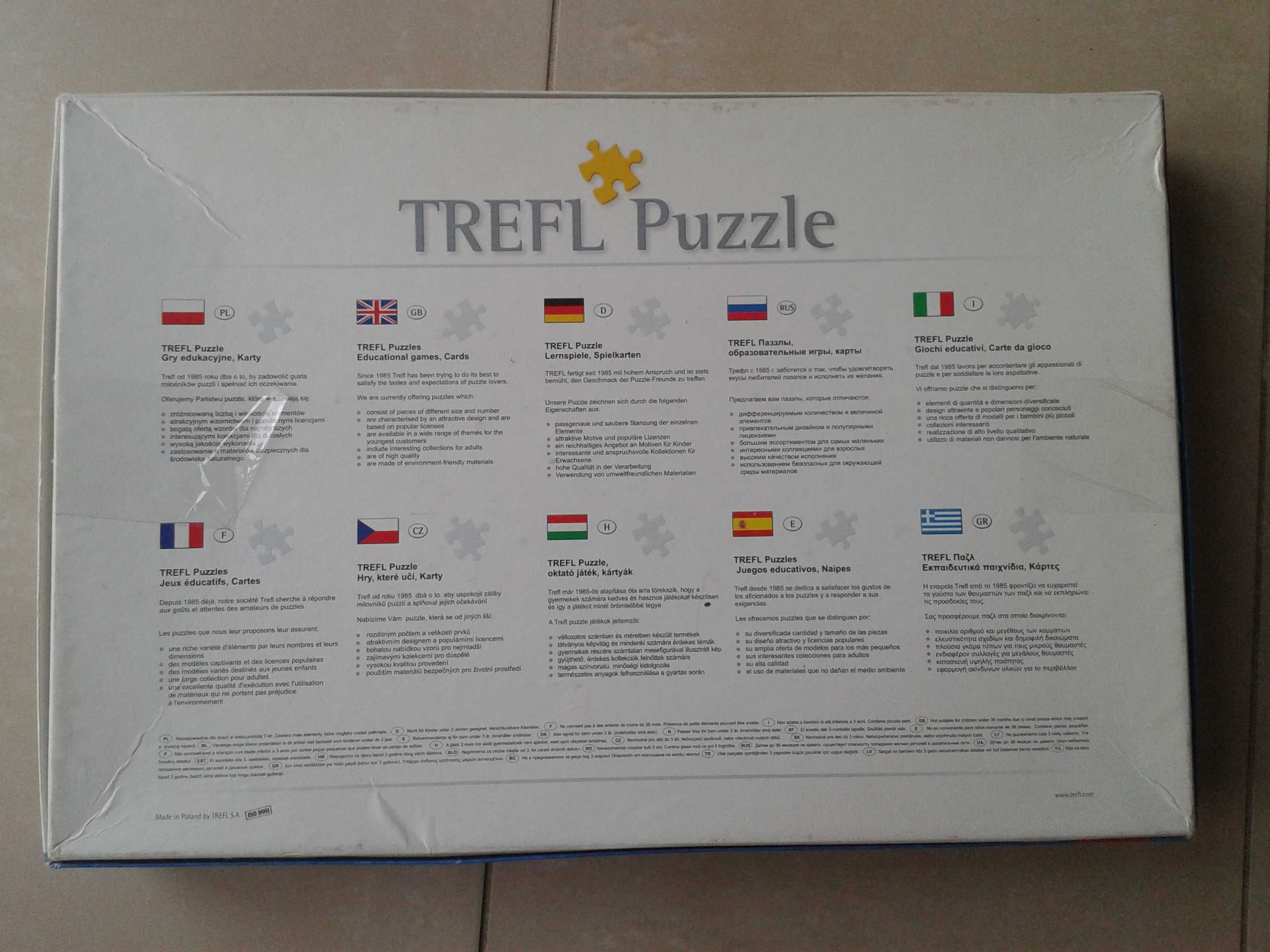 Puzzle Trefl 1500 niekompletne brakuje 4 el Zamek Moyland