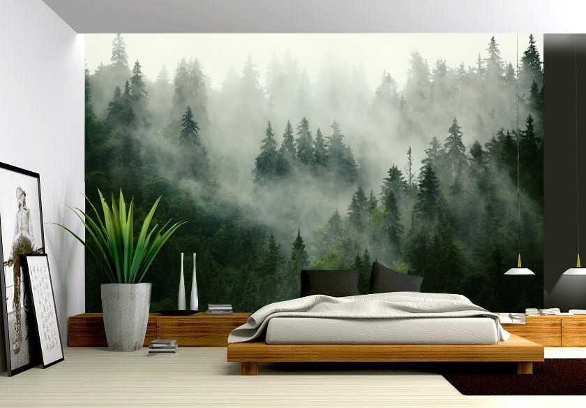 Fototapeta 3d LAS WE MGLE Winylowa Laminowana 400x280 cm