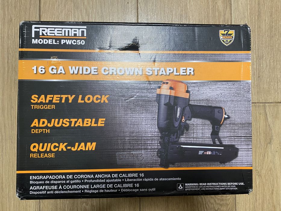 Пневматичний степлер Freeman PWC50 16 Gauge 1" Wide Crown