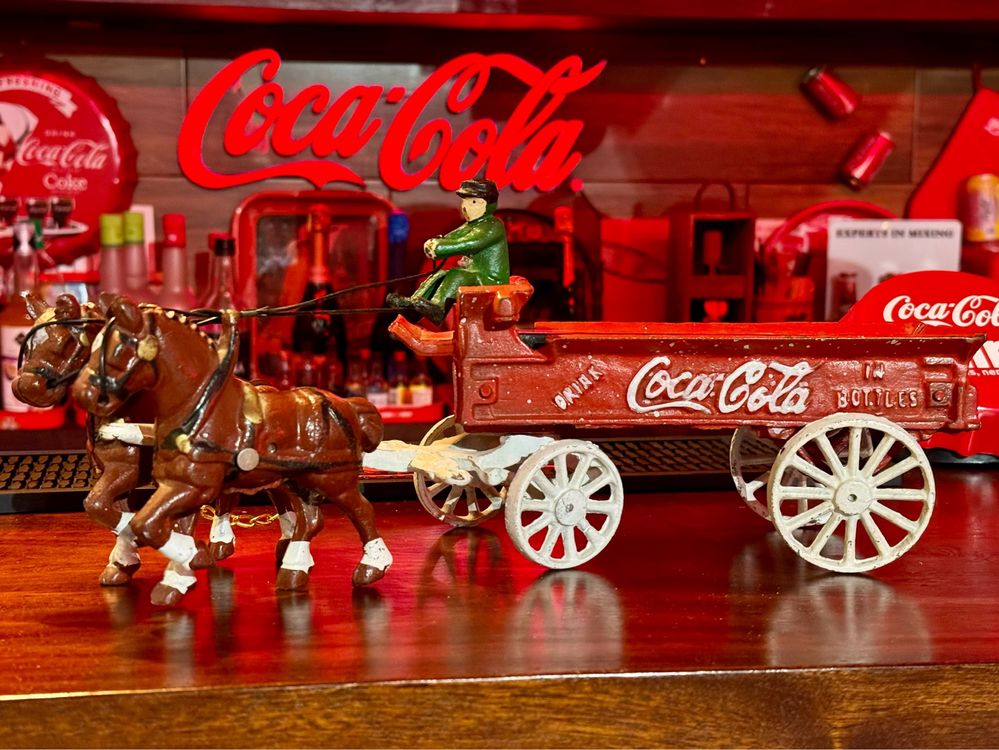 Carroça coca-cola em ferro fundido vintage